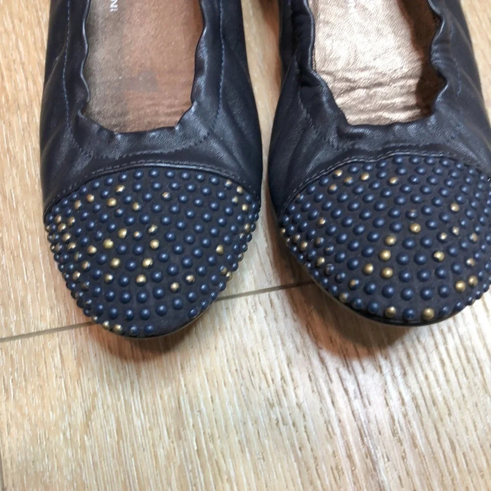 AGL Blakely Navy Studded Ballet Flats Size 38/8